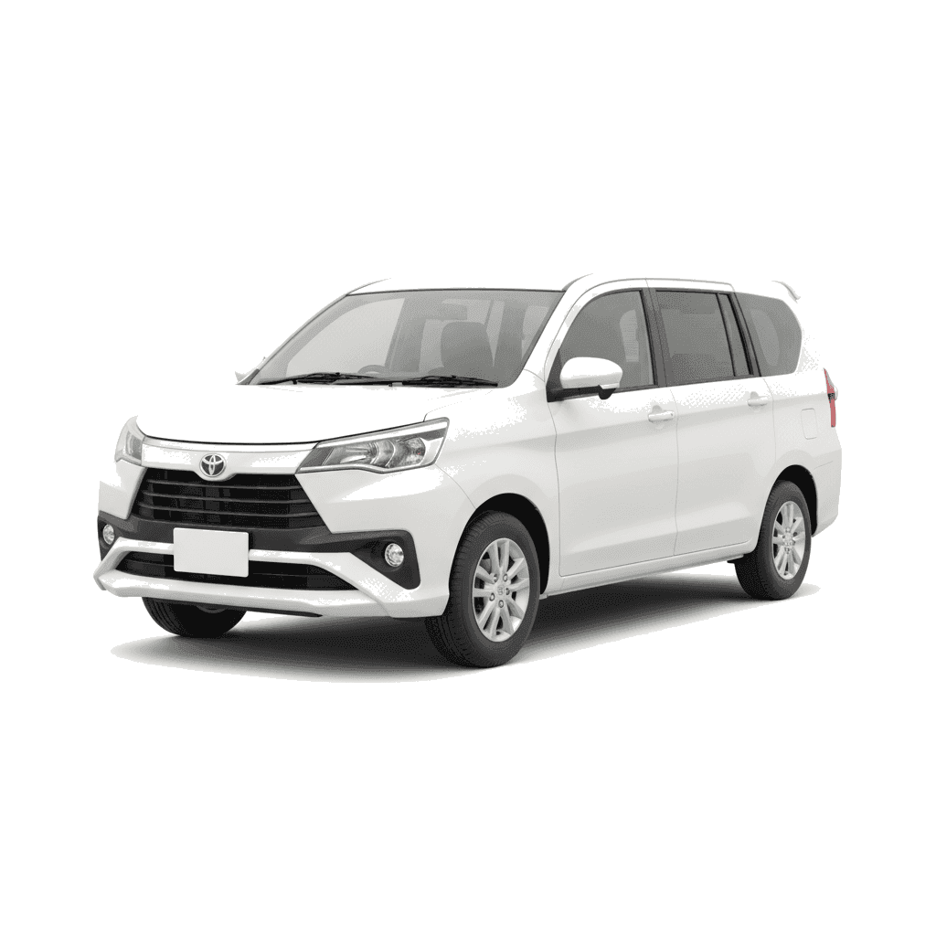 White Toyota Rumion value MPV taxi in Chennai, chauffeur-driven with SARA CAB